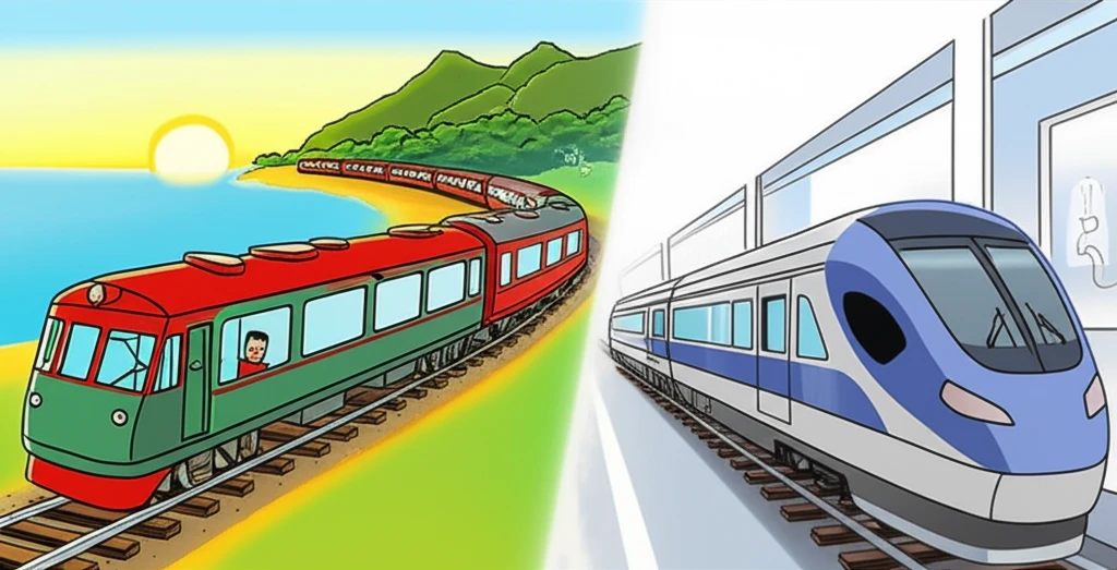 기차 여행 풍경