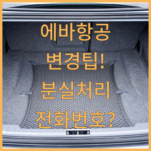 에바항공 예약 변경과 수하물 분실 전화번호