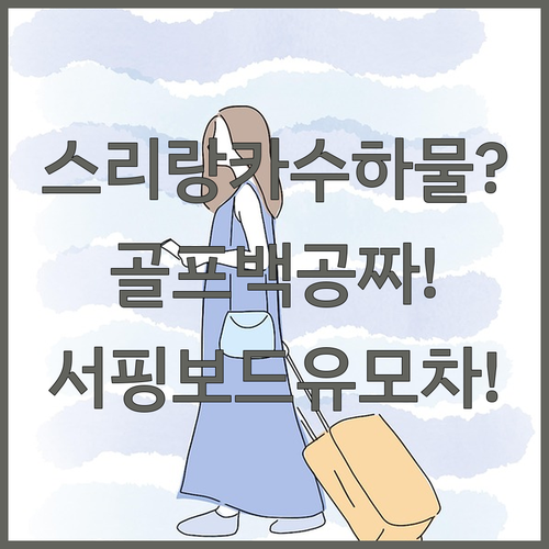 스리랑카항공 특별 수하물 규정 | 골프백 서핑보드 유모차 무료 위탁
