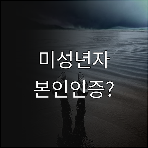 미성년자 개인통관고유부호 발급방법과 본인 인증 조건
