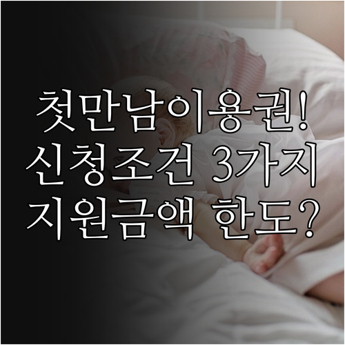 첫만남이용권 신청조건 3가지와 지원금액 한도